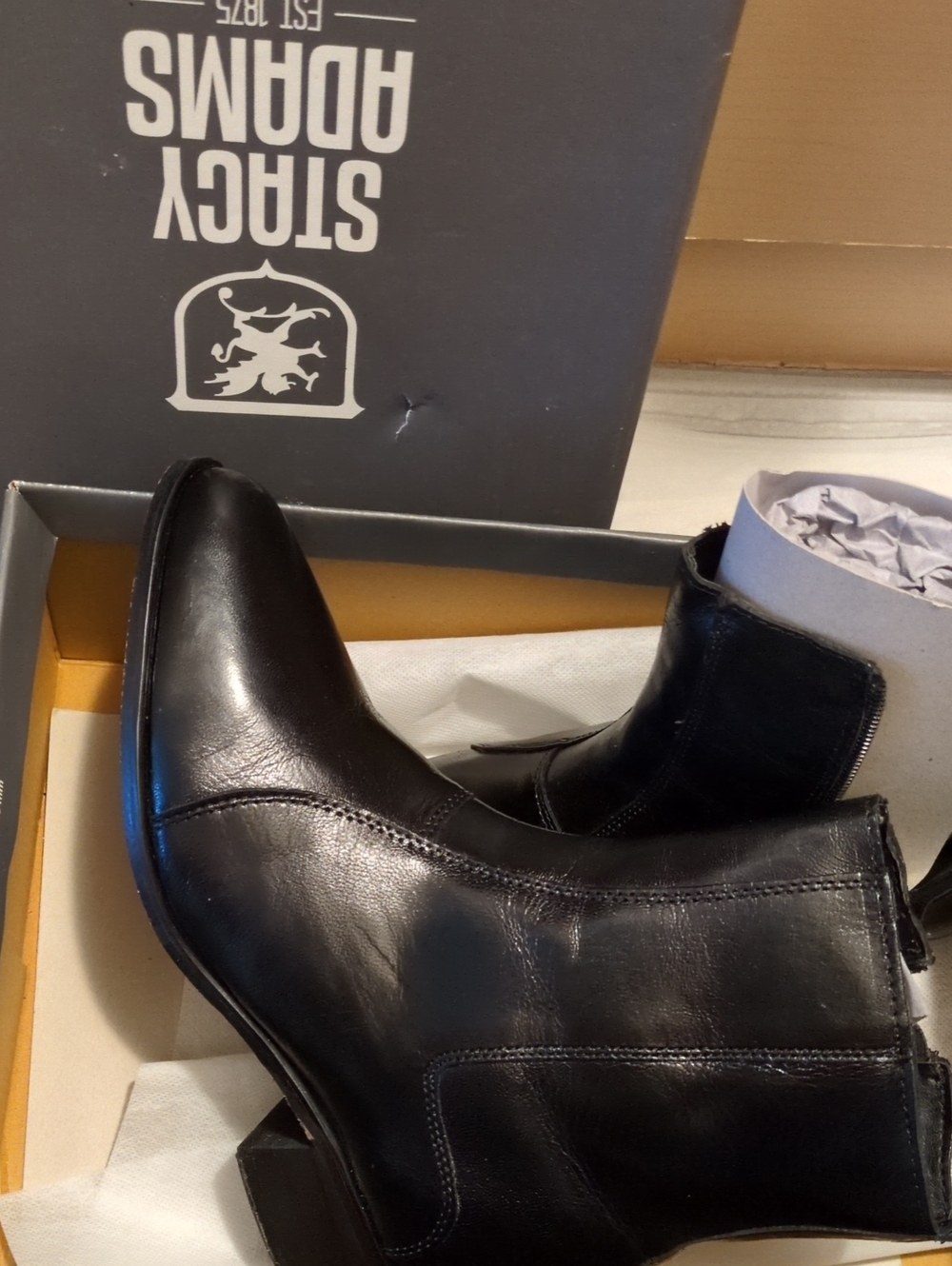 Stacy Adams Black Leather Chukka Dress Boots